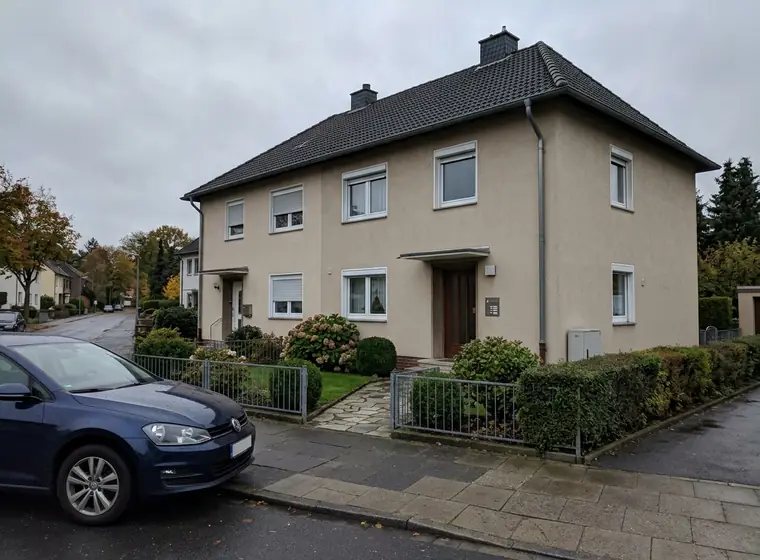 Leerer Wohnraum eines älteren Hauses vor der Bewertung